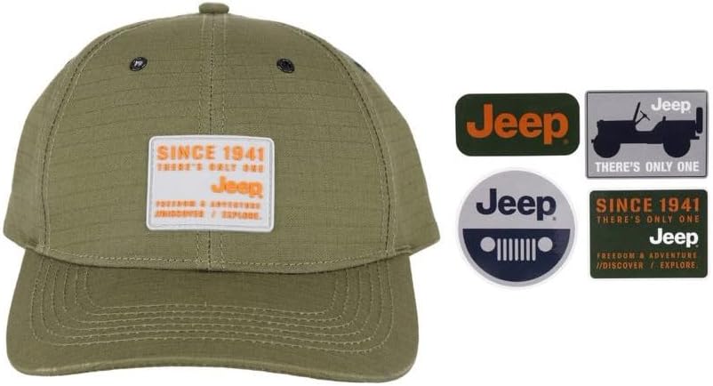 Jeep Since 1941 "There's Only One Rubber Patch Logo 6 Panel Mid Profile Trucker Hat Dad Cap - Image 2