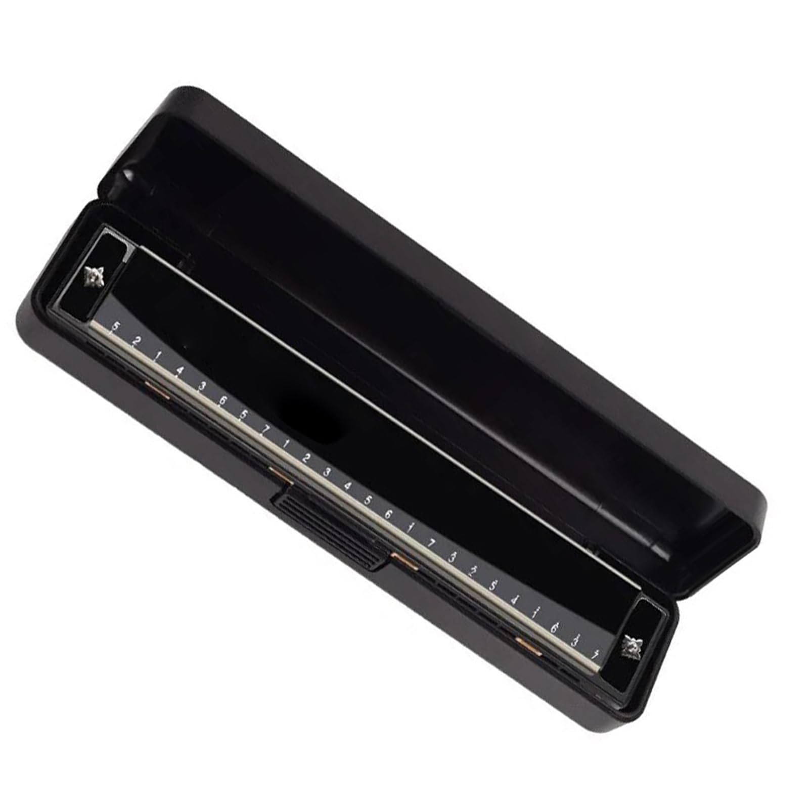 Armonica Blues Armonica Tremolo A 24 Fori Chiave C | Arpa blues in bronzo fosforoso con chiave Tremolo a 24 fori(Black)