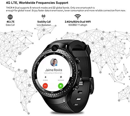 Amazon.com: PQFYDS Zeblaze Thor 4 Dual Smart Watch 4G Dual 5.0MP Camera  Quad Core 1+16GB GPS/GLONASS Smartwatch Support Nano SIM Card Compatible  con Android/iOS para hombres y mujeres : Electrónica