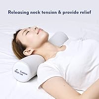 Vista 2 de C CUSHION LAB Roll Pillow for Neck Relief - Extra Dense Memory Foam Round Cylinder Bolster for Cervical Support, Spondylosis, Neck Pain Relief, &