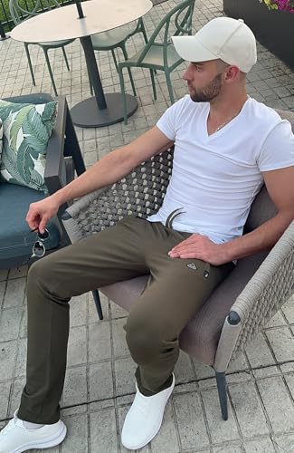 SCR SPORTSWEAR Mens Lounge Pants with Pockets - Tall - Mens Sweatpants Open Bottom 70 Cotton 20 Polyester - Straight Fit, Medium 34 Inseam Long, Tall, Platinum Grey 32W x 34L - Thumbnail 6