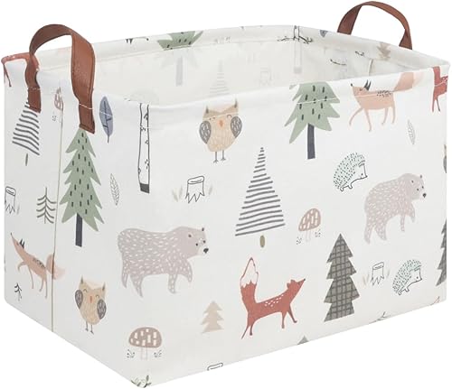 FXOLCSHE - Canasta rectangular de animales, impermeable, para dormitorio, cuarto de bebé, para decoración de habitación de niños, cesta de regalo,