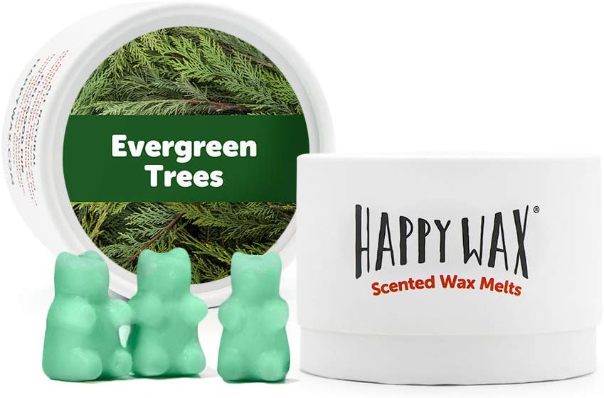 Happy Wax Evergreen Trees, Scented Soy Wax Melts - Fun Shapes Perfect for Mixing Melts in Your Warmer!