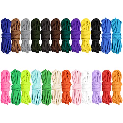 Hileyu Parachute Cord 24 Colors 10 Feet Paracord Cord 550 Multifunction Type III Paracord Ropes 550lb Survival Paracord Random Combo Crafting Kit 7 Strand Cord Tent Rope Outdoor Survival Rope