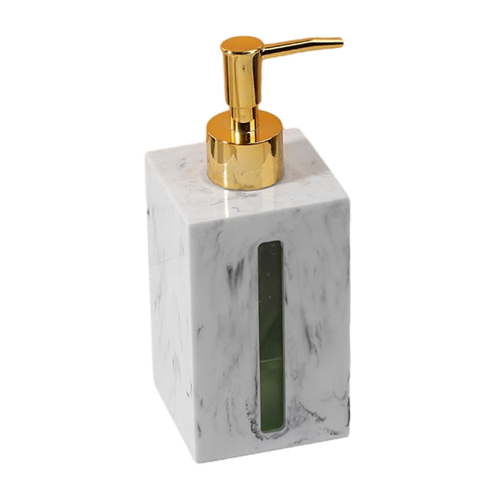 PUXZYAX Sophisticated Restroom Bathroom Soap Dispenser Accessory Beautifully Crafted And Designed Bathroom Addition Hand Soap Dispenser Kitchen Decoration, 500ml White