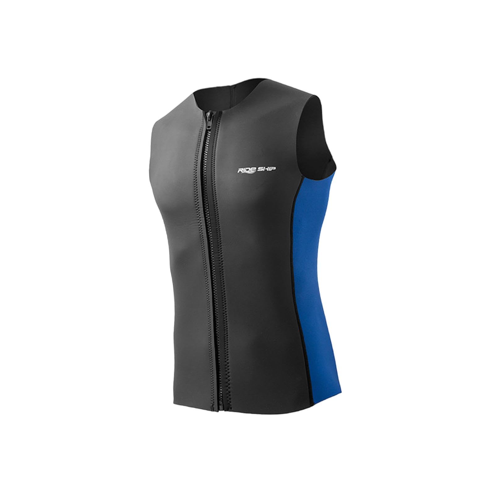 rockible Unisex Neoprenanzug Oberteil, Neoprenanzug Top Neopren Tauchen Shorts für Herren Damen, Neoprenanzug Weste Front Zip Ärmellose Nassanzug, Tauchweste Ärmellos für Schnorcheln, Wassersport