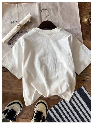 Girl's Graphic Tee Shirt Short Sleeve Round Neck Preppy Casual Trendy Cute Summer Tops2