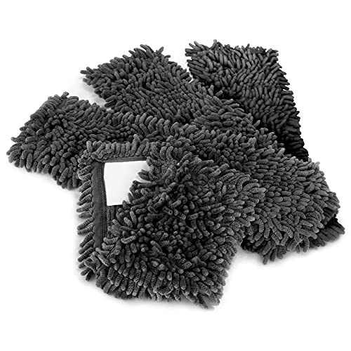 com-four® 4X Recambio para Mopa y Trapeador de Piso - Cubierta de Fregona de Chenilla de Microfibra - Funda de Felpilla para Limpiar a Fondo su...
