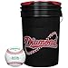 Diamond 6-Gallon Ball Bucket with 30 DBP Baseballs, Black