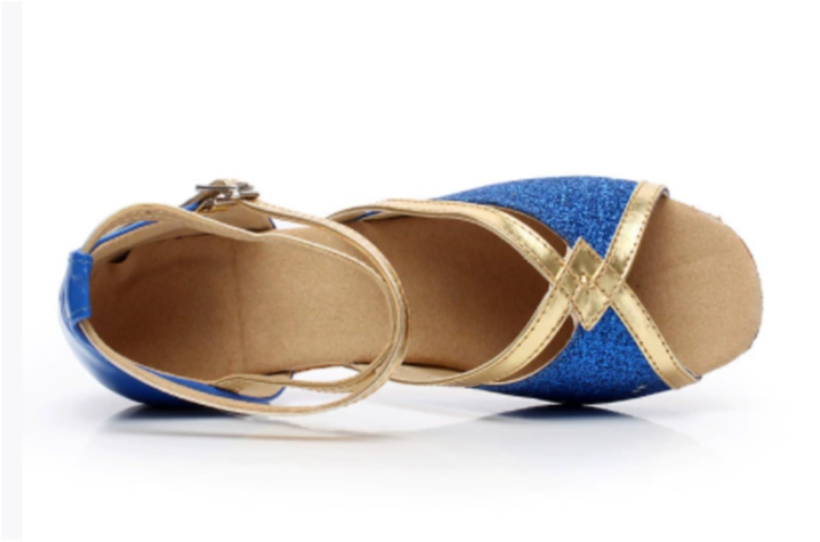 Scarpe da Ballo Latino Scarpe da Principessa for Ragazze Ballo Latino con Paillettes Sandali Aperti Décolleté Tacco Perla Cristallo Bling for Bambini Scuola/Squadra(Sky Blue,40)