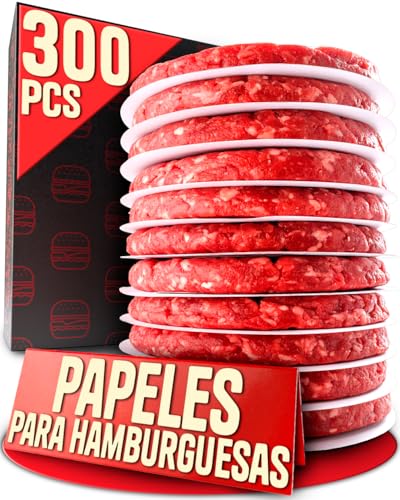 SMASHI® 300 Papeles Antiadherentes para Smash Burger – Papel para Hamburguesas Resistente al Calor | Accesorio Profesional para Prensa Smash Burger y Parrilla