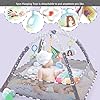 Bebamour Baby Playmats Floor Gyms desde el Nacimiento, 18 Bolas, 5PCS Juguetes Colgantes, Soft Baby Play Activity Gym Playmats Floor Gyms for 0-24Months(Pink) #4