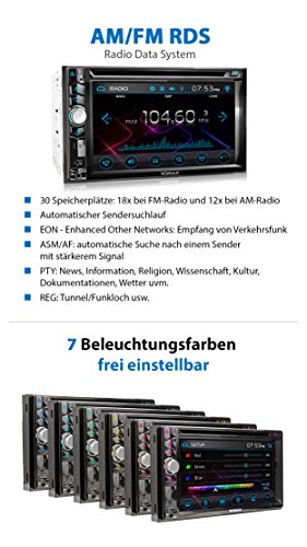 XOMAX XM-2D6224 Autoradio con Schermo Touch Screen...