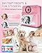 Instant Print Camera for Kids, Digital Selfie Cameras with Carry Case & 5-Color Paper, Portable Toddler Toy Christmas Birthday Gifts for 3 4 5 6 7 8 9 10 11 12 Year Old Girls - Pink