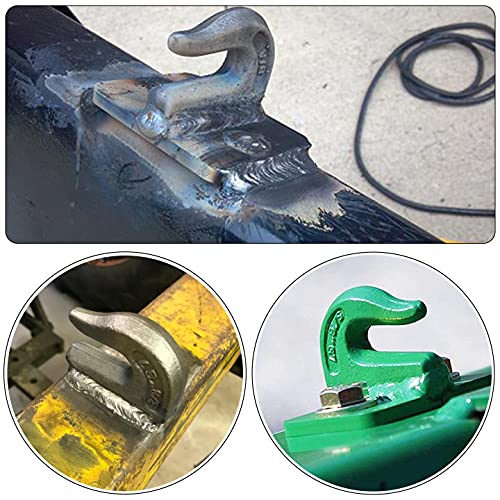 Eyluck 6 Pack 3/8" Weld On Grab Hook, Heavy Duty G70 Forged Grab Chain Hooks Great For Chain Pulling And Lifting,Utility Hook Weldable For Car, Truck, Suv, Rv, Utv, Tractors Loader Bucket, Rigging #TOP5