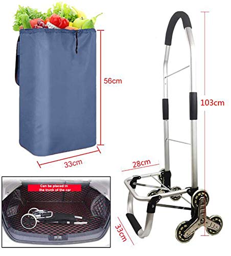 ATAAY Einkaufstrolley, 2-in-1 Faltbarer Einkaufswagen & Sackkarre Super Belastung 50 kg – arbeitssparend für… – Bild 6