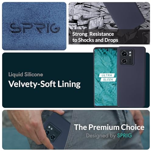 Image of SPRIG Compatible with Moto Edge 40 Premium SilkTone Back Cover Drop Tested Shock Proof Mobile Case for Men, Women, Boys and Girls with Camera Protection (Charcoal Grey)