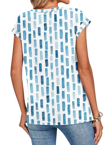 Image of Zeagoo Womens Tops Summer Casual Cap Sleeve Tshirts Shirts Business Dressy Spring Fashion Outfits Trendy Clothes