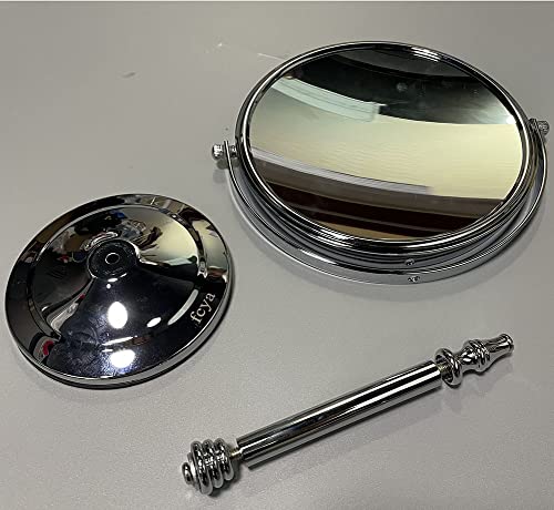 Fcya Makeup Mirror,Magnifying Mirror 1/20X Magnification, Large Table Top Two-Sided Swivel Vanity Mirror, Chrome Finishstyle 1-8 Inches #TOP7