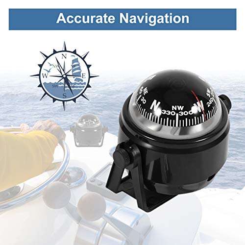 Multi-Purpose Compasses,Compass For Car Dashboard, Marine Compasses,Compass For Boats Dash Mount For Boat Caravan Truck(Black) #TOP1