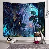 🍄【MULTIUSOS】Nuestros psicodélico tapices son versátiles. No es solo un tapiz. En realidad, se pueden usar como arte de pared, cubierta de techo, colcha, toldo, cubierta de cama, decoración de dormitorio, sábana de picnic, chal de playa, bufanda, manta, mantel, cortina de ventana, divisor de habitación, estera de yoga, etc. Nada es imposible, simplemente no se te ocurre!