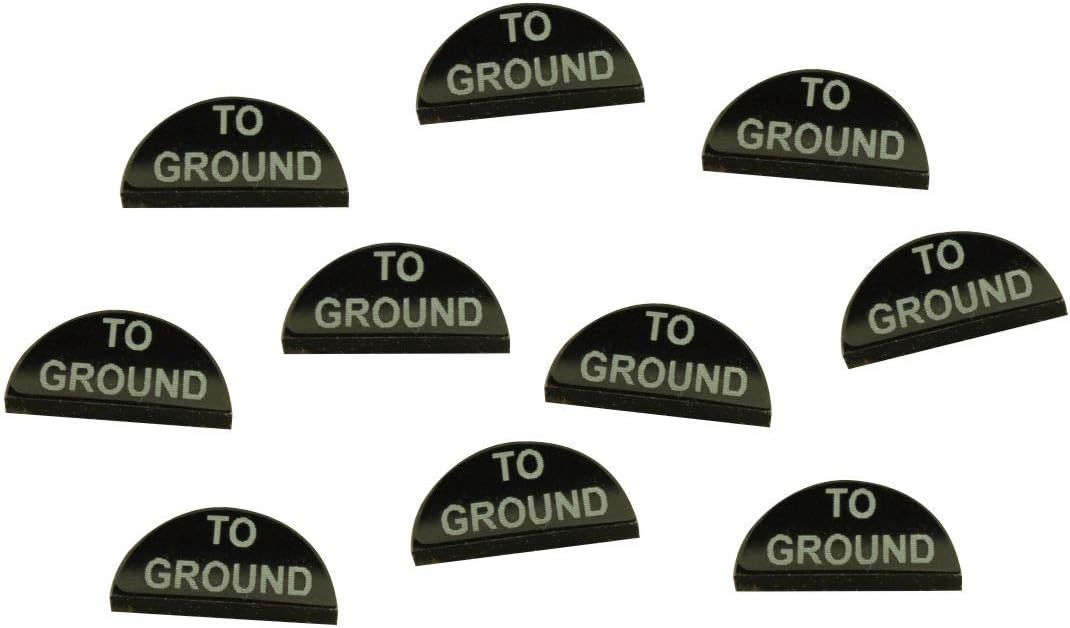 LITKO to Ground Command Token Set | Gaming Aid Pieces | Compatible with Flames of War, Bolt Action, Axis & Allies | WH40K | Napoleonic | Ancients | 10 Pack (Red)