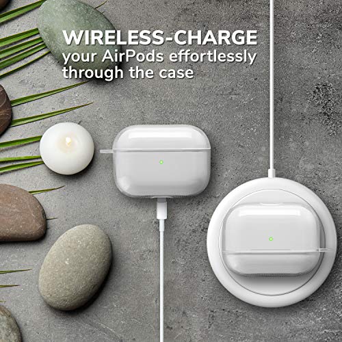 Gmyle Airpods Pro Case Clear, Gmyle Protective Shockproof Case Cover Skins With Keychain Compatible With Apple Airpods Pro 3, Clear [Front Led Visible] #TOP5