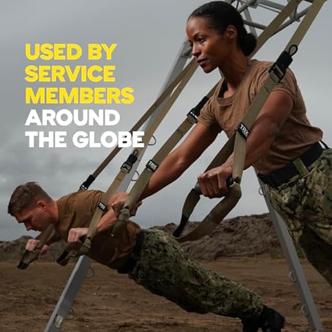 TRX Unisex Tactical Gym Suspension Trainer, Home Gym Kit, Fitness Training Designed for Military Veterans, Home Gym System with Exercise Straps - Olive