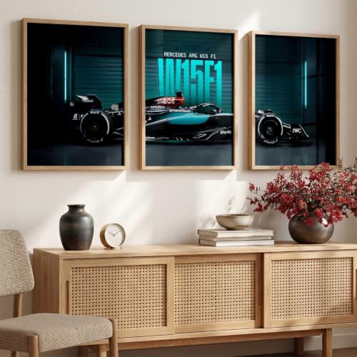 Image of HOMESY Sports Car Framed Posters Gift Items for Boys Room | Wall Decoration for Bedroom Living Room Office Gaming Room Decor | Sports Car Poster with Frame for Wall Decor Set Of 3 Size (10x13 inch, BROWN)
