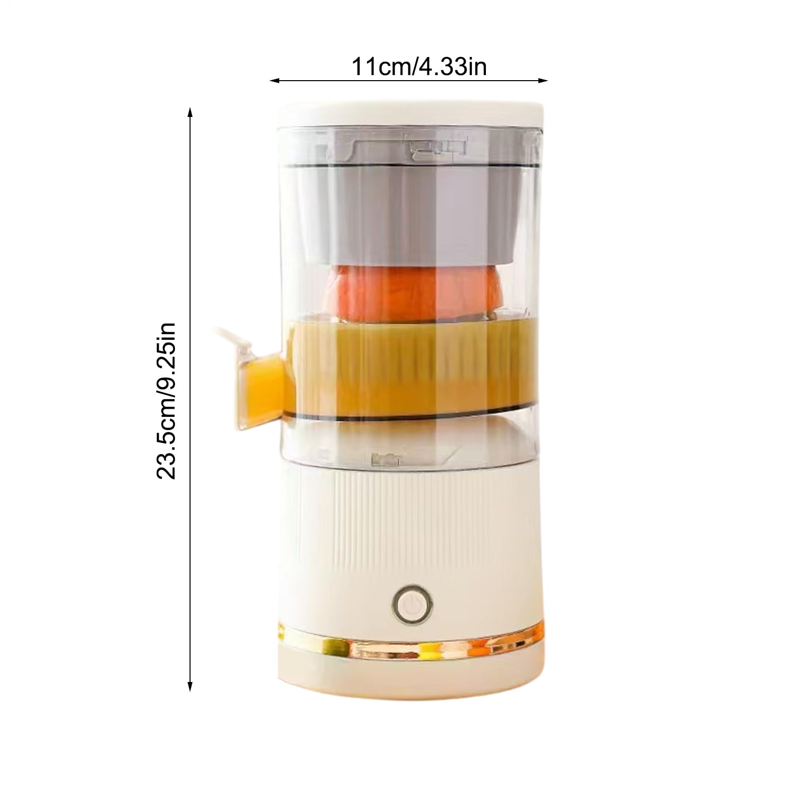 Presse-agrumes électrique – Presse-agrumes automatique | Presse-agrumes | Presse-agrumes | Système de conteneur de jus portable, mélangeur d'extraction de fruits 7,4 V avec jus d'orange, citron et