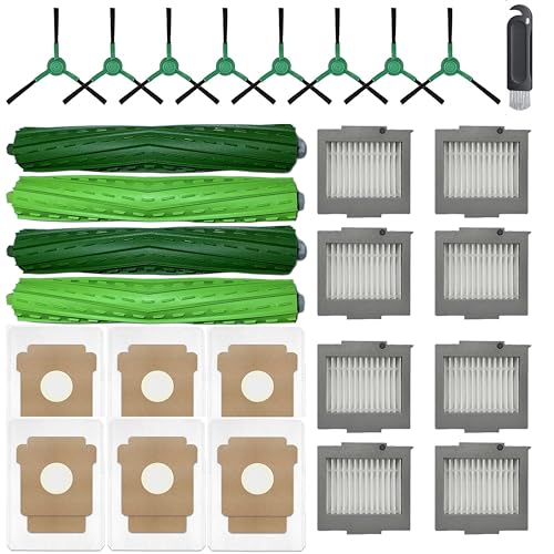 Image of 26 PCS Replacement Parts Accessories kit for IRobot Roomba Max 705 Vac Plus 504 Vac Vacuum Cleaner, 2 Roller Brush 6 Dust Bag 8 HEPA Filter 8 Side Brush 1 Cleaning Tool