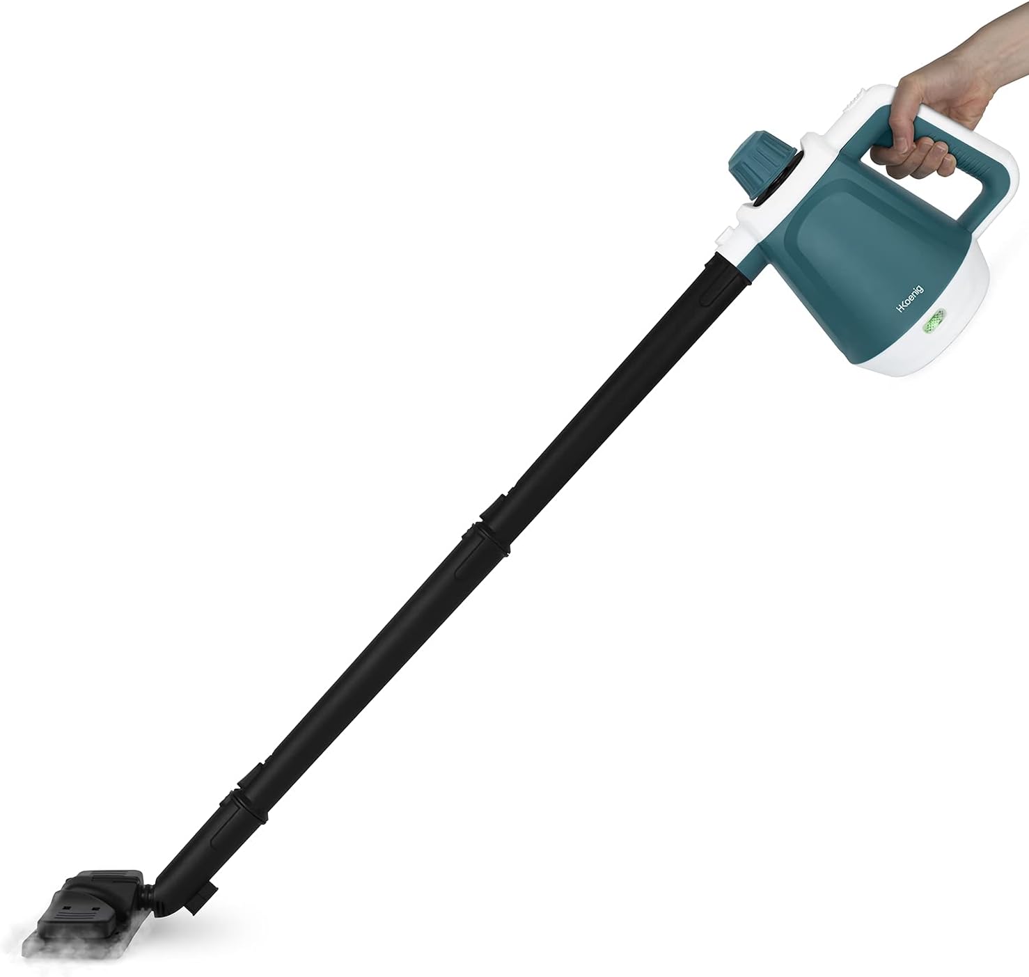 H.Koenig NV680 steam cleaner with extension tubes and floor tool attached