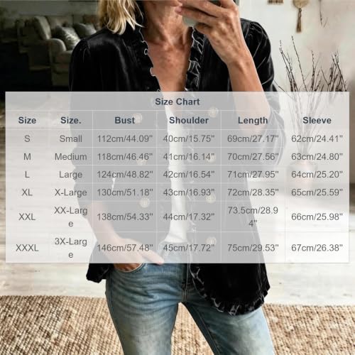 Velvet Jacket Women Long Sleeve Fall Jackets Ruffle Trim Cardigan Winter - image 5