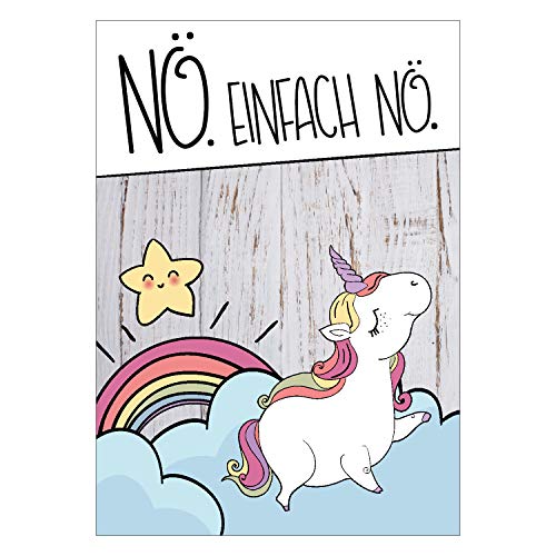 easydruck24de Unicorn Poster Nö. Just no. I dv_351_1 I, multicoloured, DIN A2_2