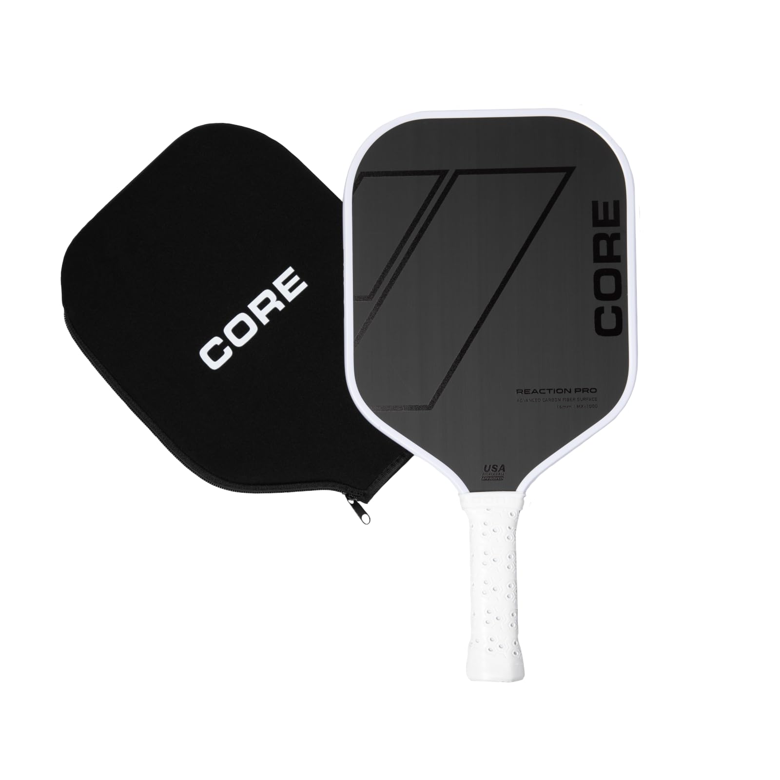 CORE Pickleball - Carbon Fiber Pickleball Paddles - USAPA Approved - PRO and Entry Models - Cushioned Comfort Grip with Honeycomb Polymer - Superior Spin Control