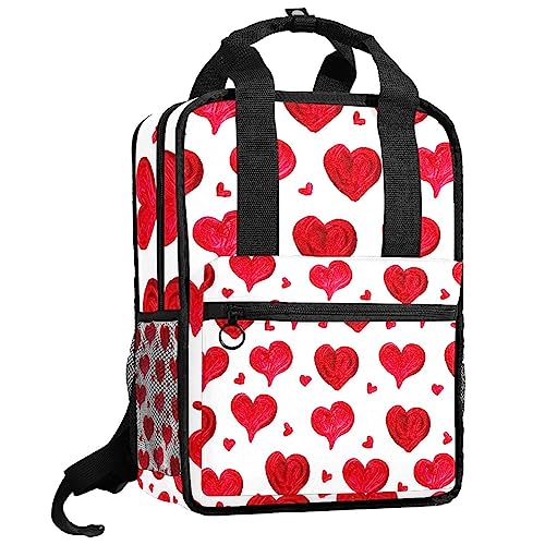 Sac à dos pour garçon Saint-Valentin motif cœur rouge pour un cadeau unique
