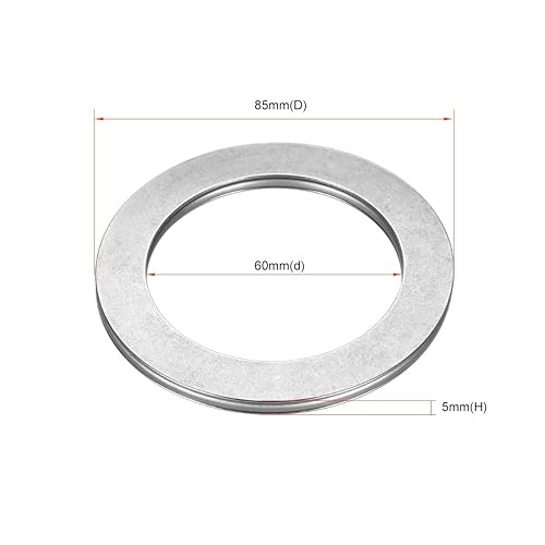Miniatura 27 de uxcell AXK80105 Needle Roller Thrust Bearings with 2 Washers, 80mm Inner Diameter, 105mm OD 4mm Width Chrome Steel
