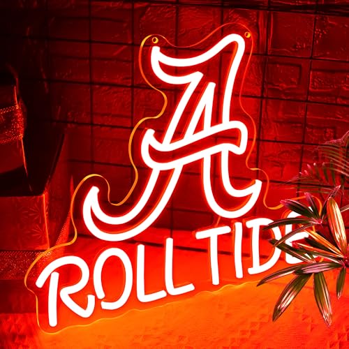 Image of University Neon Sign for Wall Decor Football Neon Light for Man Cave Cheer up slogan Led Light Up for College Fans Dorm Game Room Bar Party Football Team Sign Birthday Gifts for Students Alumni Size13.7*11.9In(CP005)