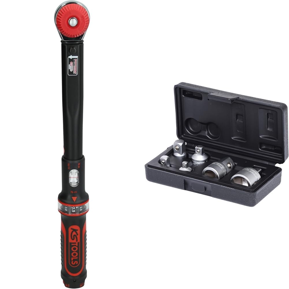 KS TOOLS Kstools Clé dynamométrique 1/2'', 20-100 nm & 911.0106 Coffret augmentateurs/réducteurs - 6 pcs