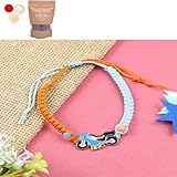 Ghasitaram Gifts Jaiccha Rakhi for Brother Rakhis Online KR24-019- Macrame Rakhi Bracelet Bike Kids Rakhi with Chocolate Coated Rice Crispies 200 gms