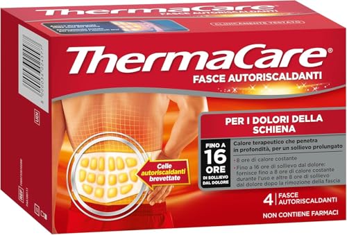 ThermaCare Schiena 4 Fasce Autoriscaldanti Monouso a Calore Terapeutico per i Dolori della Schiena, 8 Ore Calore Costante