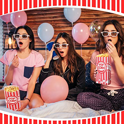 Image of Potchen 500 Pcs Popcorn Bags 2 oz Bulk Popcorn Holders Grease Tear Resistant Disposable Treat Bags for Carnival Movie Night Birthday Party Favors Home Business Supply