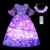 CIYTI Upgrade Light Up Isabella Encanto Princess Costume Dress for Girls Halloween Birthday Party Ou