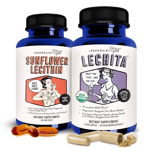 Image of Legendairy Milk Sunflower Lecithin + Lechita - Breastfeeding Supplements for Milk Supply Increase and Clogged Milk Ducts - Lactation Supplement for Milk Flow and Boost Milk Production