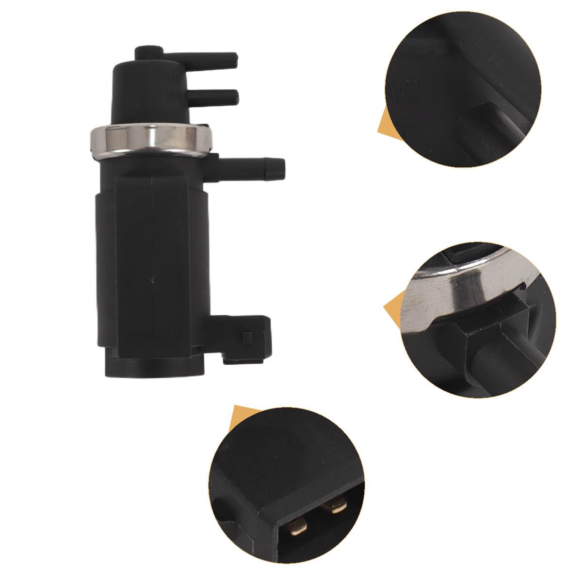 Ludom Électrovanne de suralimentation turbo, turbocompresseur automobile, vanne de commande de pression de suralimentation turbo à dépression 14956-EB70B 14956-EB300 Compatible avec NP300