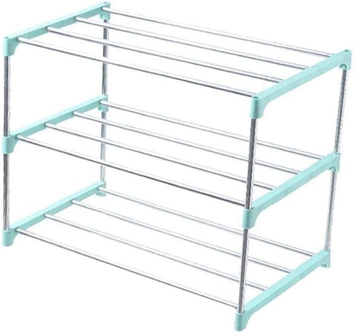Étagère à chaussures amovibles verte pour rangement de dortoir et chambre