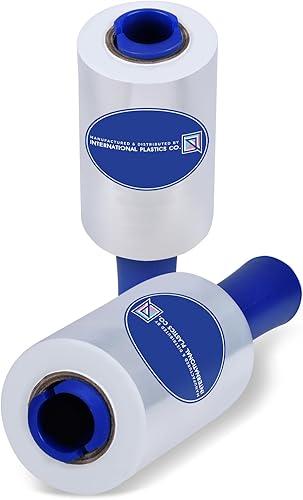 Miniatura 1 de Mini película elástica industrial con asa, 5 pulgadas, 1000 pies, plástico para muebles, suministros para mudanzas, envoltura retráctil, embalaje