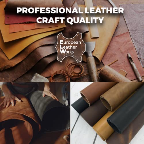 ELW Crazy Horse Leather 5-6 OZ (2-2.4mm) | Bourbon Brown | Pre-Cut 6"x12" | Full Grain Cowhide Handmade Leather for DIY, Crafts, Sheaths, Sewing, Workshop by European Leather Works - Image 9