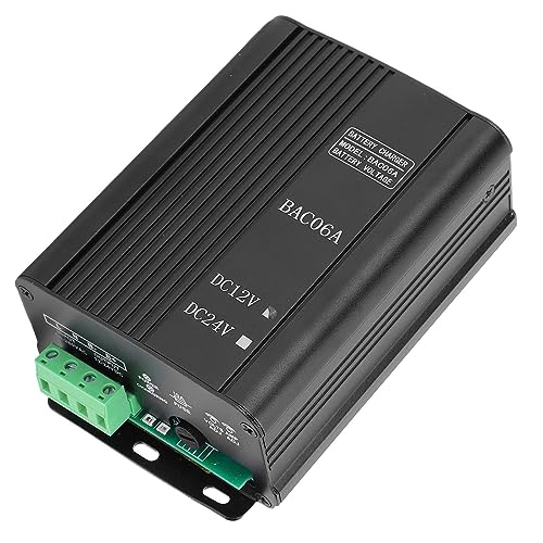 SIXRUN Generador de Batería Cargador Automático Eficiente 6A/3A para Generador Diésel Fuente de Alimentación BAC06A AC100-240V (DC12V6A)