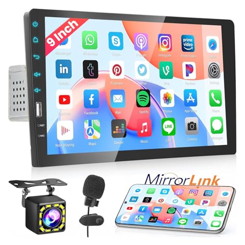 [Fuluku] 9" 1080P Single Din Car Stereo with Wireless Carplay Android Auto